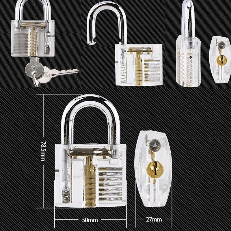 Liushi Practice Padlock Lock Pick Set 2 In 1 Set With 12pcs Broken Key Removing Hooks, Transparent Visible Cutaway Locksmith
Liushi Practice Padlock Lock Pick Set 2 In 1 Set With 12pcs Broken Key Removing Hooks, Transparent Visible Cutaway Locksmith