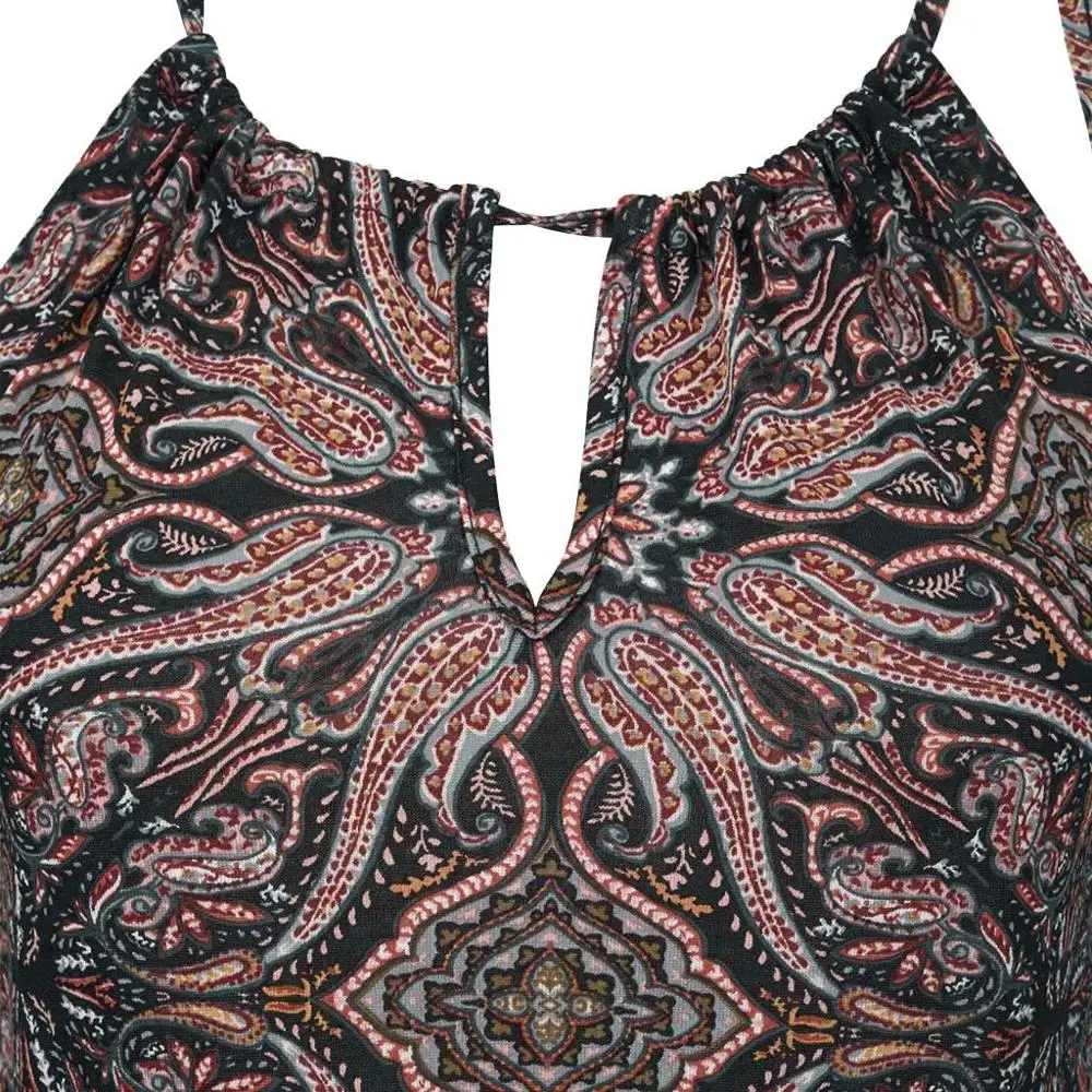 2019 newest dress Womens Casual Bohemian Sleeveless Printed Ankle Length Dress beach party dress #7 
2019 newest dress Womens Casual Bohemian Sleeveless Printed Ankle Length Dress beach party dress #7