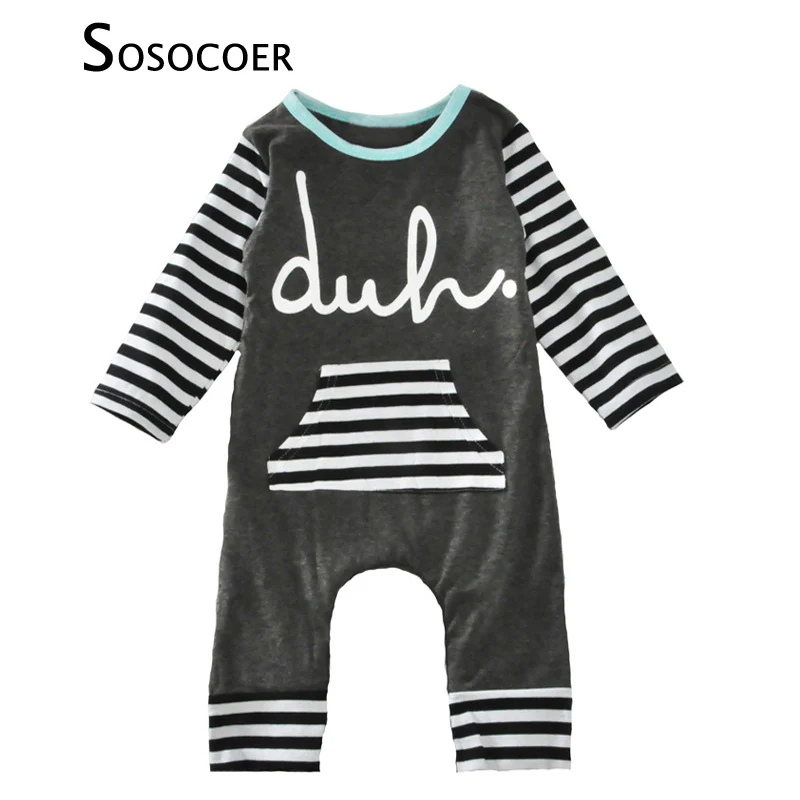 SOSOCOER Baby Boy Rompers One-piece 2017 Christmas Boys Clothes Autumn Fashion Stripe Long Sleeve Jumpsuit Letter Girl Romper
SOSOCOER Baby Boy Rompers One-piece 2017 Christmas Boys Clothes Autumn Fashion Stripe Long Sleeve Jumpsuit Letter Girl Romper