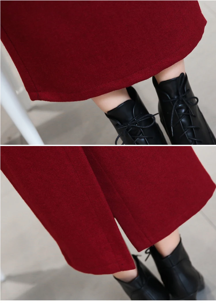 Fall Fashion Office Lady Womens Wine Red Green Placket Elegant Woolen Long Pencil Skirt , Formal Female Woman Slim Wool Skirts
Fall Fashion Office Lady Womens Wine Red Green Placket Elegant Woolen Long Pencil Skirt , Formal Female Woman Slim Wool Skirts