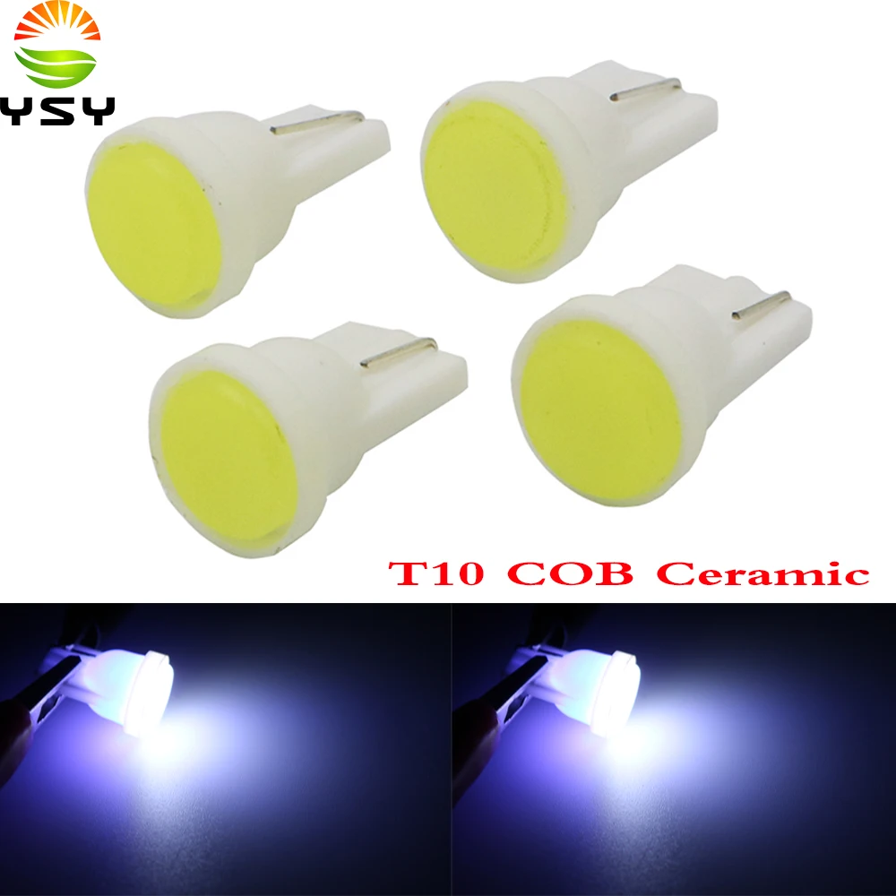 YSY 100X новый керамический T10 COB LED W5W 168 белые огни номер боковой габаритный дверной
