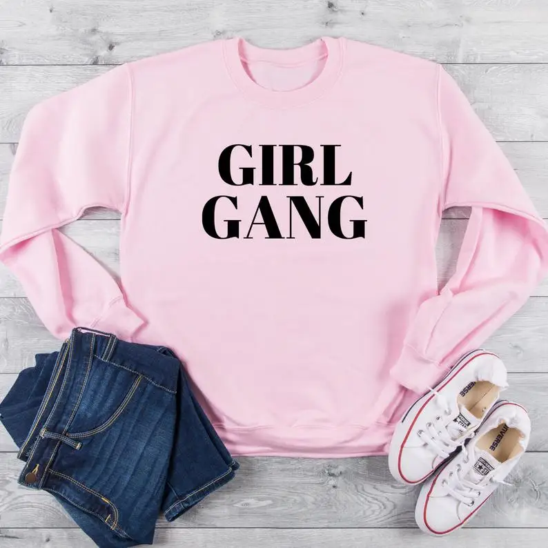 Girl gang sweatshirt women fashion feministe grunge rosa feminina funny aesthetic pullover warmer street style feminist art top
Girl gang sweatshirt women fashion feministe grunge rosa feminina funny aesthetic pullover warmer street style feminist art top