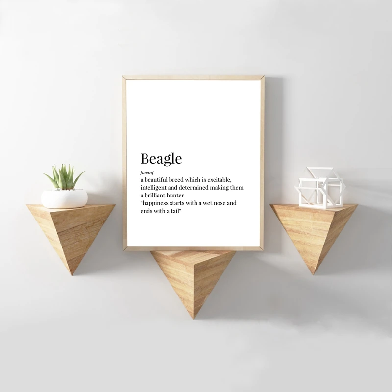 Beagle Definition холст художественный принт постер для питомца собаки любимого