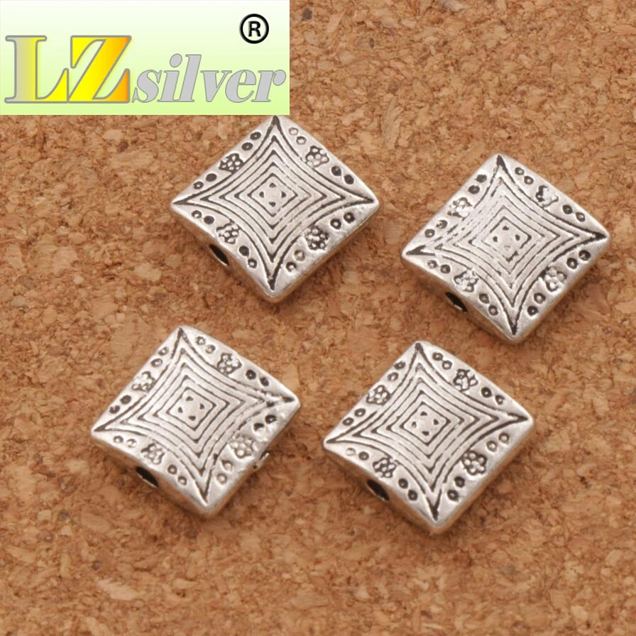 Floral Curved Square Beads Spacers Jewelry Findings L617 25pcs 9.8x9.8mm Zinc Alloy
Floral Curved Square Beads Spacers Jewelry Findings L617 25pcs 9.8x9.8mm Zinc Alloy