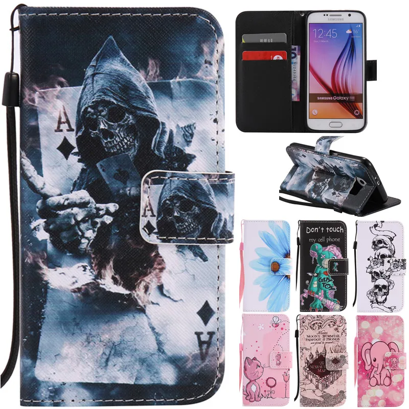Luxury Cute Cartoon Poker Skull Cat Flower Flip Leather Fundas Case For Samsung Galaxy S3 SIII S4 S IV S5 S6 Edge S7 Edge Cover
Luxury Cute Cartoon Poker Skull Cat Flower Flip Leather Fundas Case For Samsung Galaxy S3 SIII S4 S IV S5 S6 Edge S7 Edge Cover