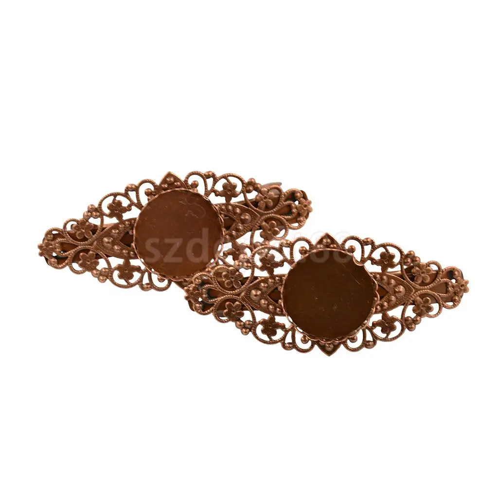 2 шт старинная медная винтажная филигранная фотография|hair barrettes clip|barrette cliphair barrette
