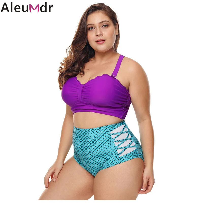 Aleumdr сексуальный комплект бикини женский купальник плюс размер фиолетовый синий