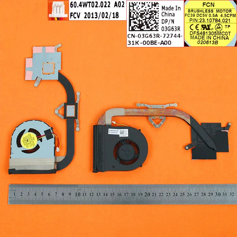 Новый охлаждающий вентилятор для ноутбука DELL Inspiron 14R 3421 5421 (независимая графика, радиатор) PN:60.4WT02.011 03G63R CN-03G63R-60362-28G
Новый охлаждающий вентилятор для ноутбука DELL Inspiron 14R 3421 5421 (независимая графика, радиатор) PN:60.4WT02.011 03G63R CN-03G63R-60362-28G