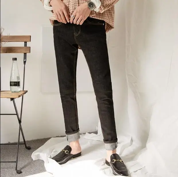 S-XL! High quality men's trousers 2018 Fall men's jeans Korean version of the trend slim legs pants stretch nine pants
S-XL! High quality men's trousers 2018 Fall men's jeans Korean version of the trend slim legs pants stretch nine pants