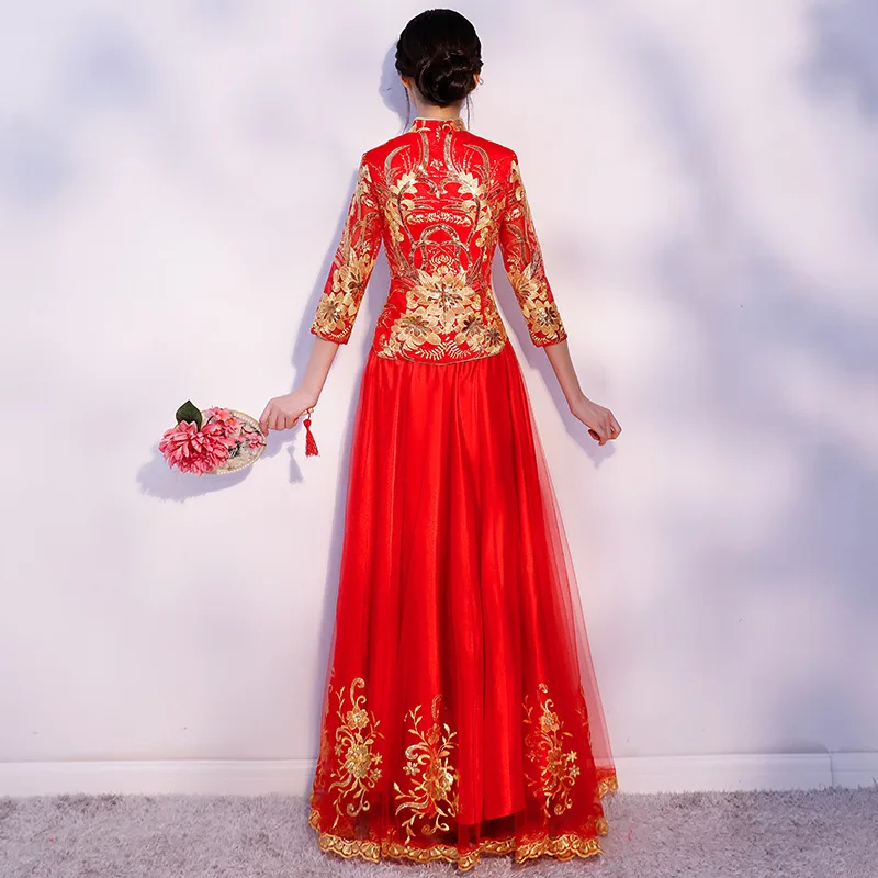 New Arrival Cheongsam Embroidery Qipao Women Dress Evening Dress Modern Chinese Wedding Dress Bride Traditions Robe Orientale
New Arrival Cheongsam Embroidery Qipao Women Dress Evening Dress Modern Chinese Wedding Dress Bride Traditions Robe Orientale