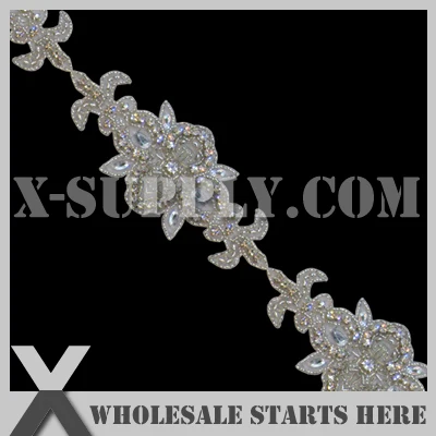 

DHL Free Shipping Crystal Rhinestone Applique Trimming,Used for Sash,Bridal Wedding Accessories