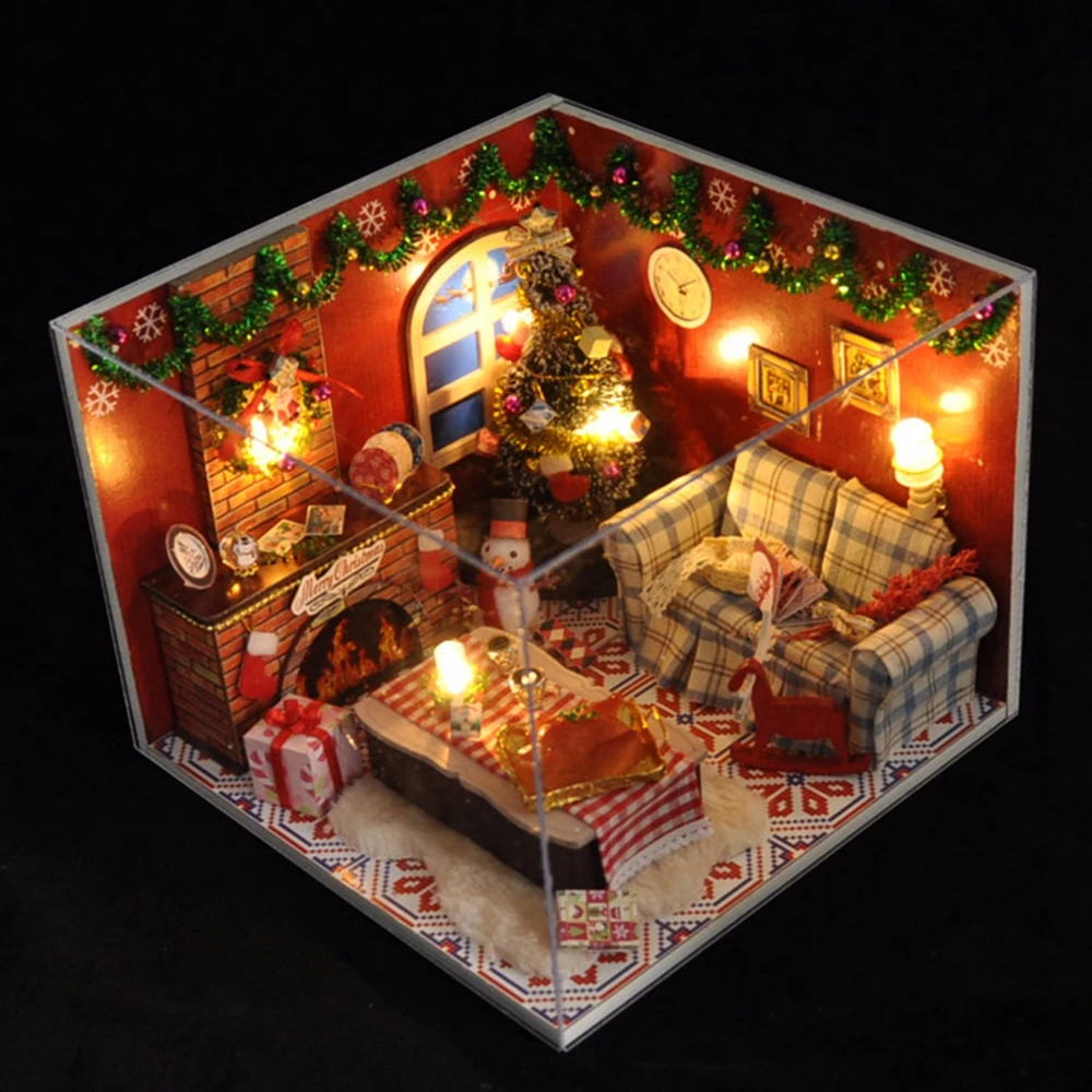 Diy Assemble Wooden Miniature Dollhouse Christmas Furniture Toy Miniatura Puzzle Model Handmade Dollhouse Birthday Gift For Kids
Diy Assemble Wooden Miniature Dollhouse Christmas Furniture Toy Miniatura Puzzle Model Handmade Dollhouse Birthday Gift For Kids