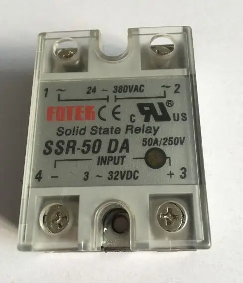 24-380VAC to 3-32VDC 50A/250V SSR-50DA Solid State Relay Module with Plastic Cover
24-380VAC to 3-32VDC 50A/250V SSR-50DA Solid State Relay Module with Plastic Cover