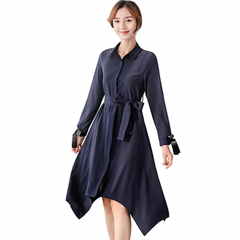 2019 Spring and Summer Women's New Long-sleeved Dress Solid Color Wild Temperament Comfortable Large Size Long Dress Female
2019 Spring and Summer Women's New Long-sleeved Dress Solid Color Wild Temperament Comfortable Large Size Long Dress Female