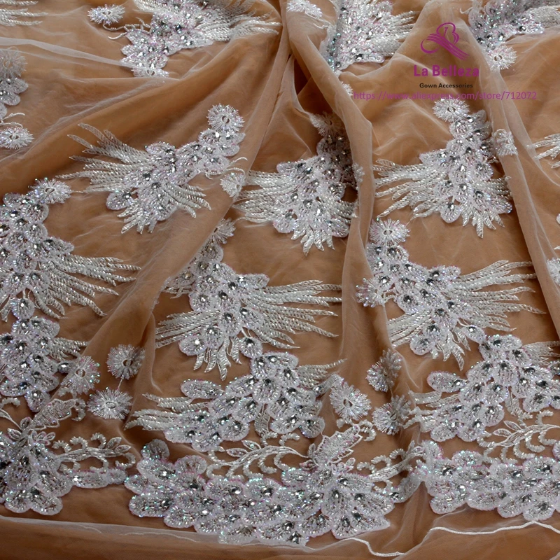 130cm by yard off white handmade surper heavy beading sequins wedding/evening/show dress lace fabric
130cm by yard off white handmade surper heavy beading sequins wedding/evening/show dress lace fabric