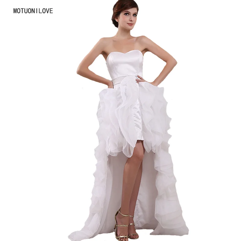 High Low Short Front Long Back Wedding Dresses Real Photo Organza Bridal Dress Princess Wedding Gowns Marriage Custom Made Size
High Low Short Front Long Back Wedding Dresses Real Photo Organza Bridal Dress Princess Wedding Gowns Marriage Custom Made Size