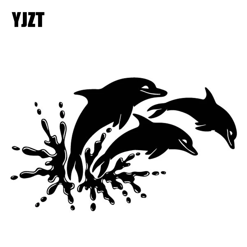 YJZT 17.6CM*10.3CM Dolphins Leap Out Of The Water Cartoon Decor Car Door Car Sticker Vinyl Decal Black/Silver C4-2254
YJZT 17.6CM*10.3CM Dolphins Leap Out Of The Water Cartoon Decor Car Door Car Sticker Vinyl Decal Black/Silver C4-2254