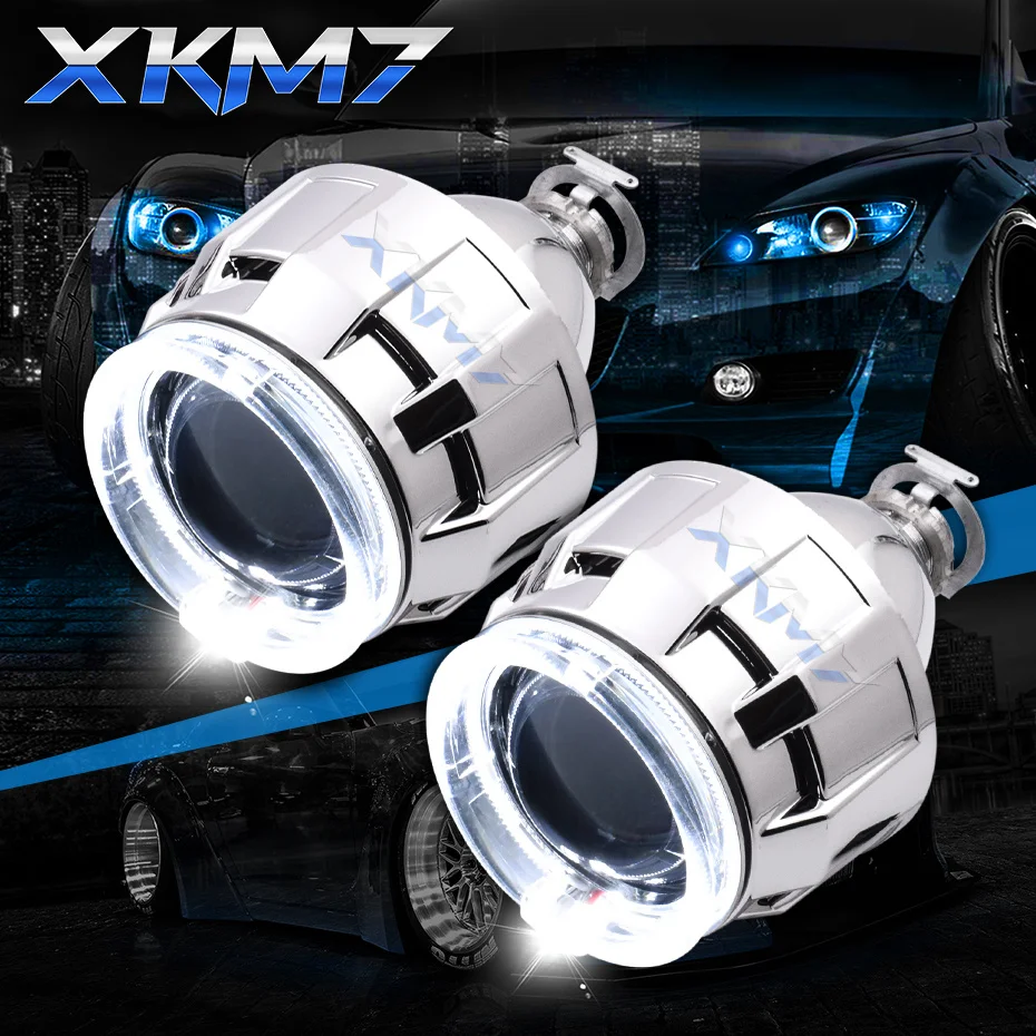 XKM7 Car Lens 2.5 inch Angel Eyes Retrofit Projector Bi-xenon Lenses H1 HID LED Lights H4 H7 Auto Headlight Tuning Accessories
XKM7 Car Lens 2.5 inch Angel Eyes Retrofit Projector Bi-xenon Lenses H1 HID LED Lights H4 H7 Auto Headlight Tuning Accessories
