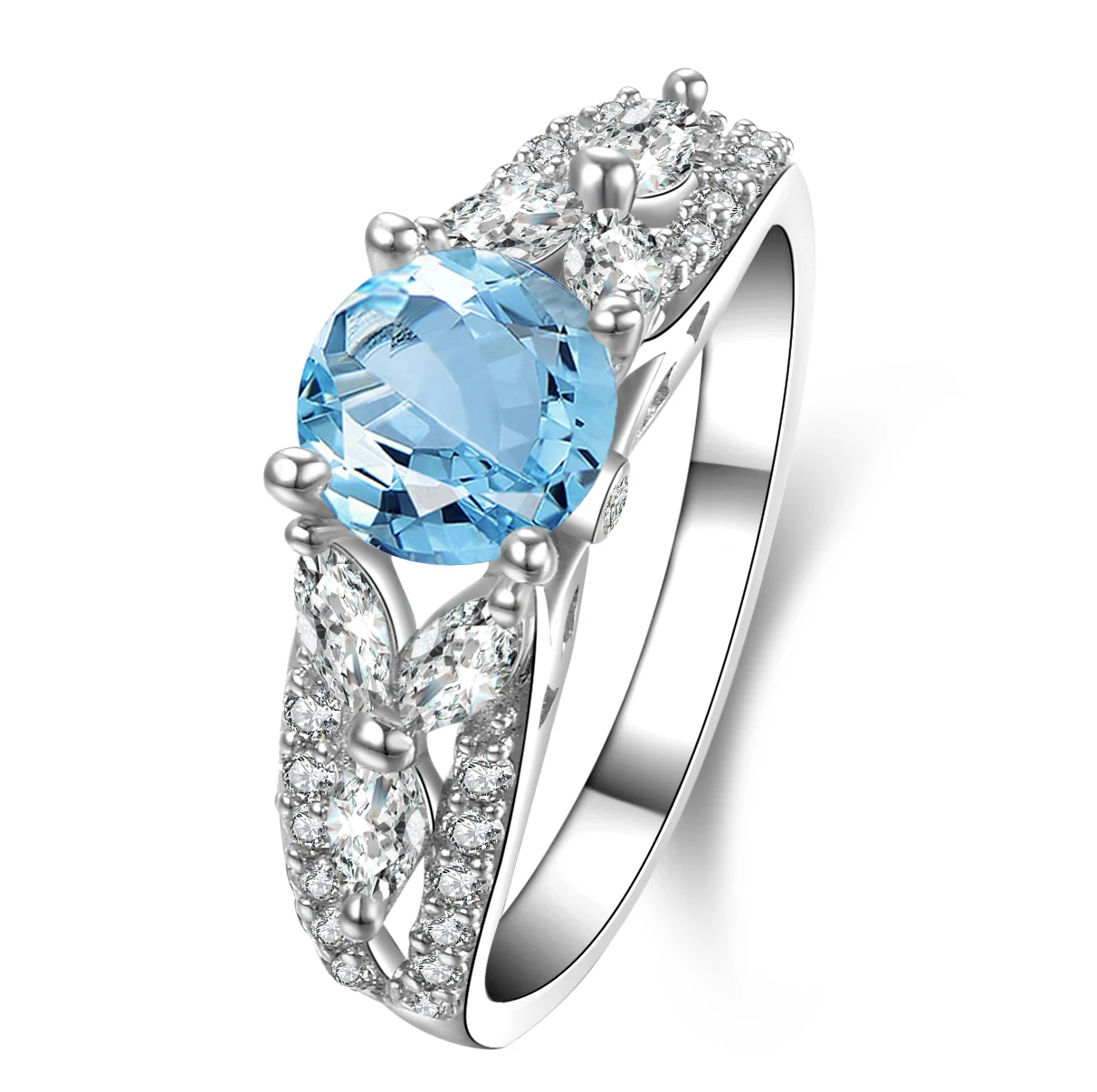 QYI Gemstone Natural Sky Blue Topaz Ring For women 1.25 ct Round Cut 925 sterling silver Engagement Finger ring Party Jewelry
QYI Gemstone Natural Sky Blue Topaz Ring For women 1.25 ct Round Cut 925 sterling silver Engagement Finger ring Party Jewelry