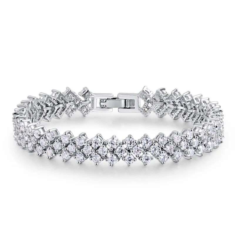 DOKOL Trendy Round Cut AAA+ CZ Bracelets for Brides New Clear Crystal Bangles Silver Color Wedding Jewelry DKB0017
DOKOL Trendy Round Cut AAA+ CZ Bracelets for Brides New Clear Crystal Bangles Silver Color Wedding Jewelry DKB0017