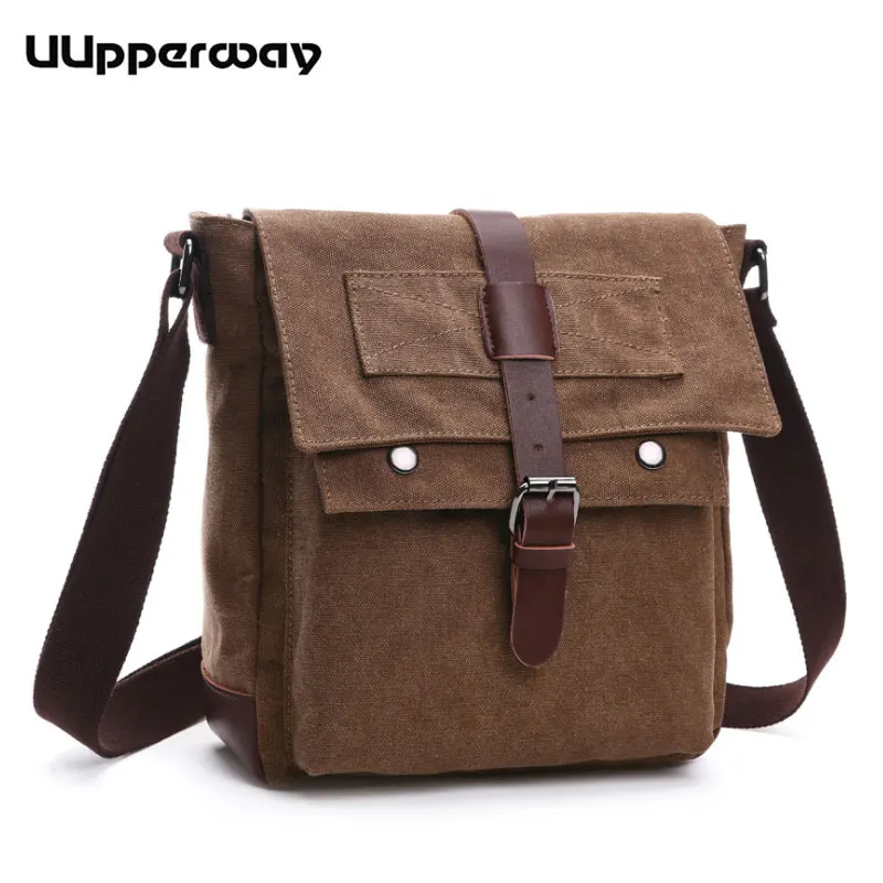 2019 Canvas Shoulder Bag for Men Small Messenger Bags Canvas Cover Men's Crossbody Bag with Leather Belt Vintage Men Bag Flap
2019 Canvas Shoulder Bag for Men Small Messenger Bags Canvas Cover Men's Crossbody Bag with Leather Belt Vintage Men Bag Flap