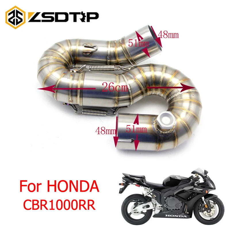ZSDTRP Motorcycle 61mm Exhaust Middle Pipe Slip On Muffler Full System For HONDA CBR1000RR 2016-2017
ZSDTRP Motorcycle 61mm Exhaust Middle Pipe Slip On Muffler Full System For HONDA CBR1000RR 2016-2017