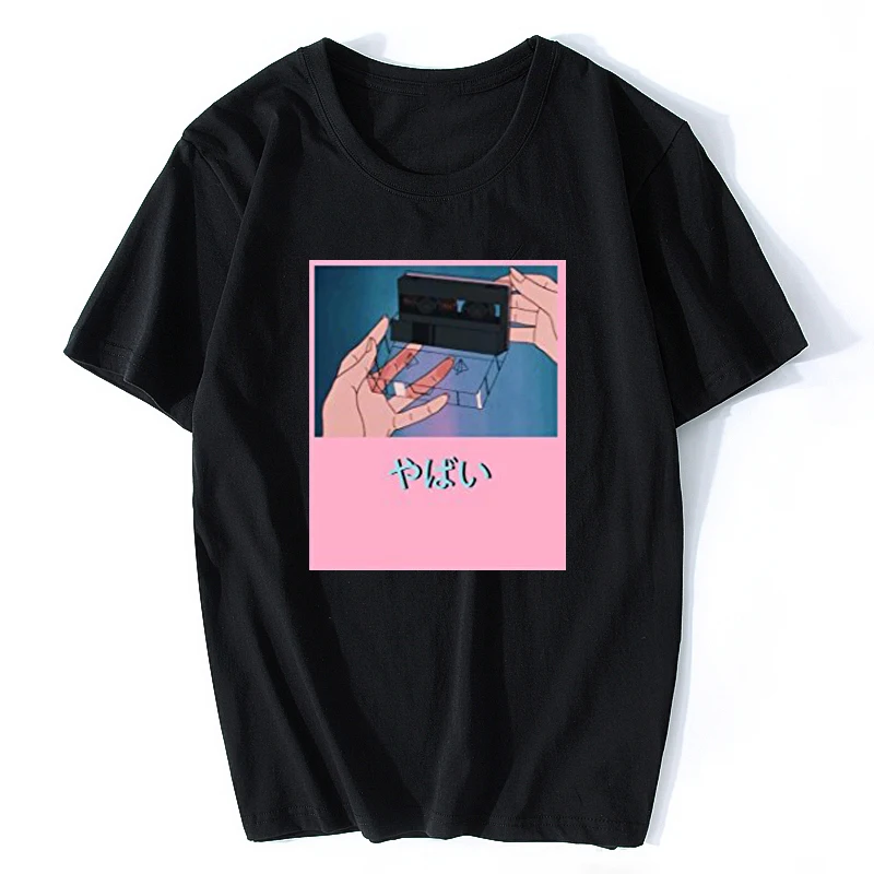 Эстетика Vaporwave Япония Otaku скейт 2019 лето новый бренд футболка мужские хип хоп