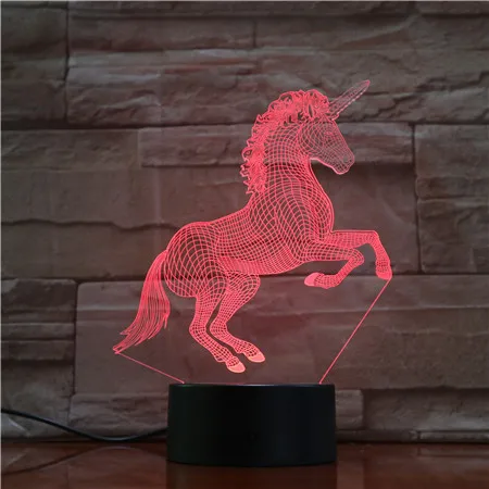 Unicorn Horse 7 Colors 3D LED Lamp Lights Creative Gift USB touch 3D Table Lamp as Kid Room Sleeping LED Decor
Unicorn Horse 7 Colors 3D LED Lamp Lights Creative Gift USB touch 3D Table Lamp as Kid Room Sleeping LED Decor