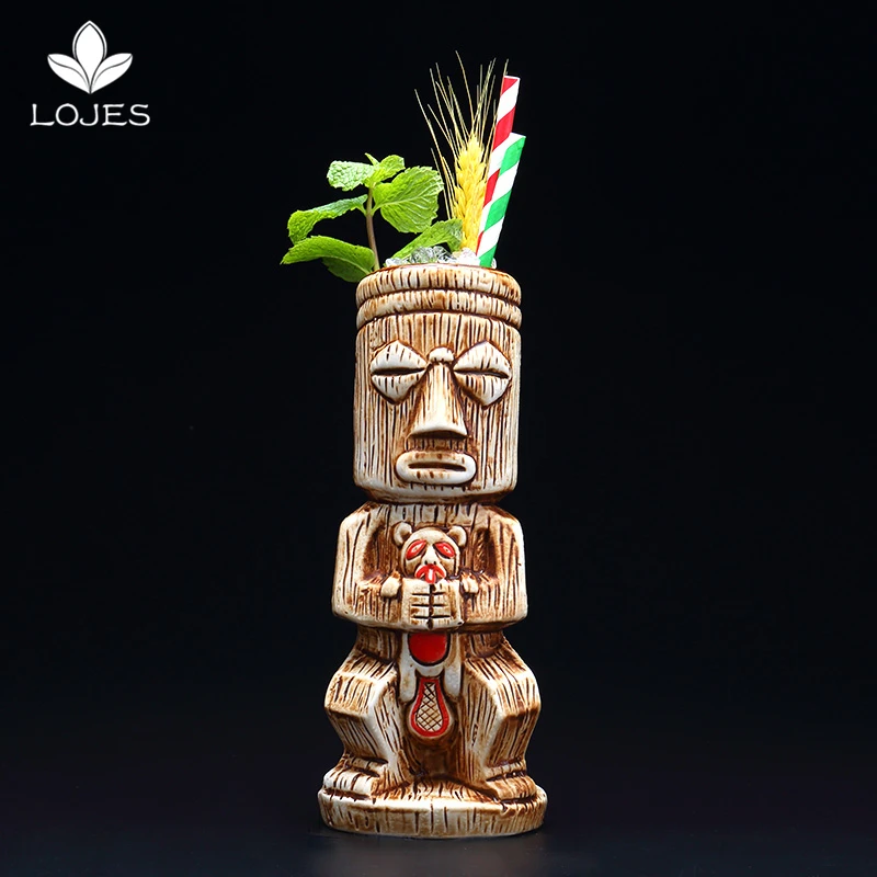 450ml Hawaii Tiki Mugs Cocktail Cup Beer Beverage Mug Wine Mug Ceramic Easter Islander Tiki Mug Bar Tool
450ml Hawaii Tiki Mugs Cocktail Cup Beer Beverage Mug Wine Mug Ceramic Easter Islander Tiki Mug Bar Tool