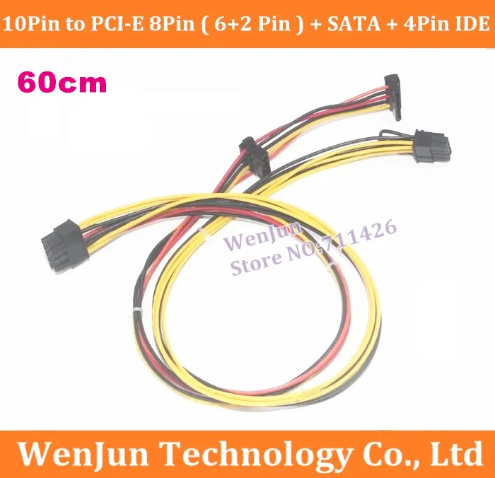 100PCS/LOT Motherboard 10Pin 10P to PCI-E 8Pin ( 6PIN+2Pin ) + SATA + 4Pin IDE Molex Adapter Power Cable Cord For DL380G6 Server
100PCS/LOT Motherboard 10Pin 10P to PCI-E 8Pin ( 6PIN+2Pin ) + SATA + 4Pin IDE Molex Adapter Power Cable Cord For DL380G6 Server