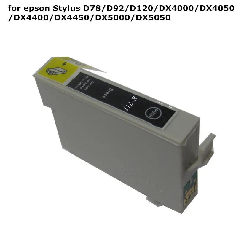 10pcs T0711 71 Black compatible ink cartridge For EPSON Stylus D78 D92 D120 DX4000 DX4050 DX4400 DX4450 DX5000 DX5050 printer
10pcs T0711 71 Black compatible ink cartridge For EPSON Stylus D78 D92 D120 DX4000 DX4050 DX4400 DX4450 DX5000 DX5050 printer
