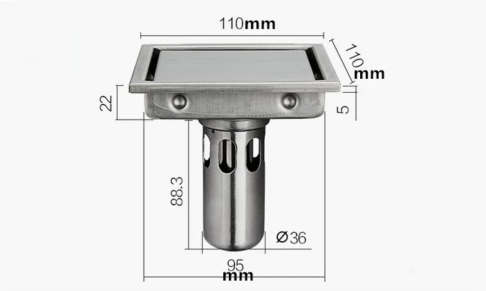 Free shipping Biggers 304 stainless steel bathroom floor drains 11x11cm size invisible design shower drainer
Free shipping Biggers 304 stainless steel bathroom floor drains 11x11cm size invisible design shower drainer