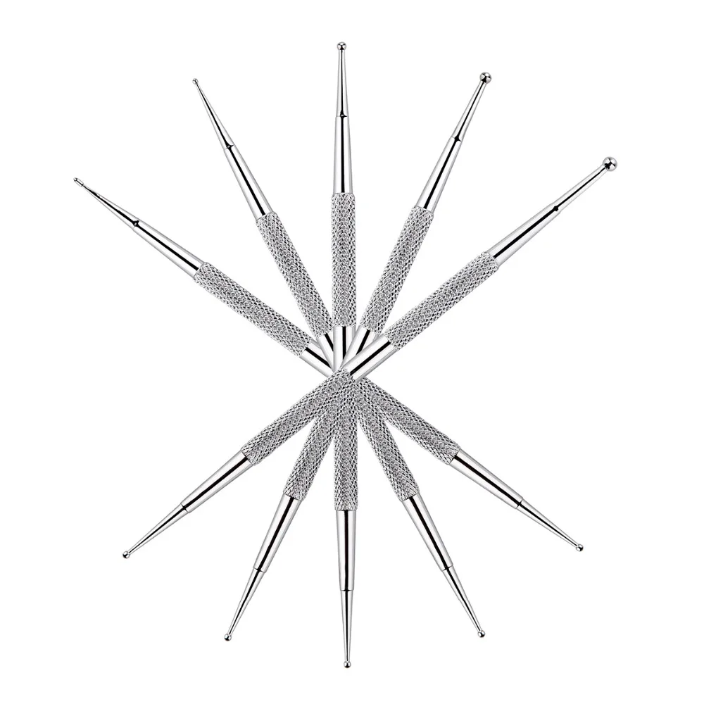 160 Set/ Lot 5 Pcs Stainless Steel 2 Way Marbleizing Dotting Pen Set For Nail Manicure Pedicure Tools Gel Nail Art Pen
160 Set/ Lot 5 Pcs Stainless Steel 2 Way Marbleizing Dotting Pen Set For Nail Manicure Pedicure Tools Gel Nail Art Pen