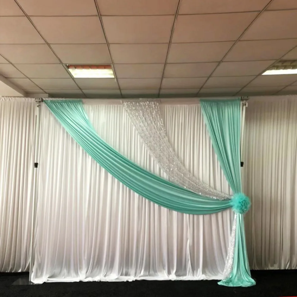 2019 New Arrival 3m Hx 3mW Hot Sale White Curtain With Water Green Silver Sequin Drape Wedding Backdrop
2019 New Arrival 3m Hx 3mW Hot Sale White Curtain With Water Green Silver Sequin Drape Wedding Backdrop