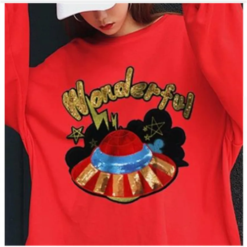 T-shirt Women patch sequins 31cm UFO wonderful deal with it biker patches for clothing stickers 3d t-shirt mens free shipping
T-shirt Women patch sequins 31cm UFO wonderful deal with it biker patches for clothing stickers 3d t-shirt mens free shipping