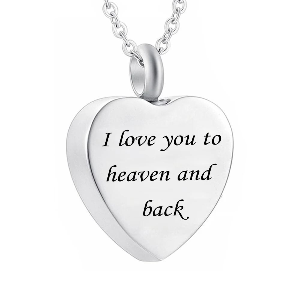 "I love you to heaven and back " Pet Paw Cremation Urn Necklace for Dog Ash Jewelry Memorial Keepsake Pendant with Free Engrave
"I love you to heaven and back " Pet Paw Cremation Urn Necklace for Dog Ash Jewelry Memorial Keepsake Pendant with Free Engrave