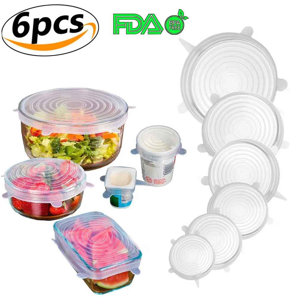 Silicone Food Lids Reusable Stretchable Durable Food Covers Various Sizes for Cups, Bowls, Mugs, Dishes
Silicone Food Lids Reusable Stretchable Durable Food Covers Various Sizes for Cups, Bowls, Mugs, Dishes