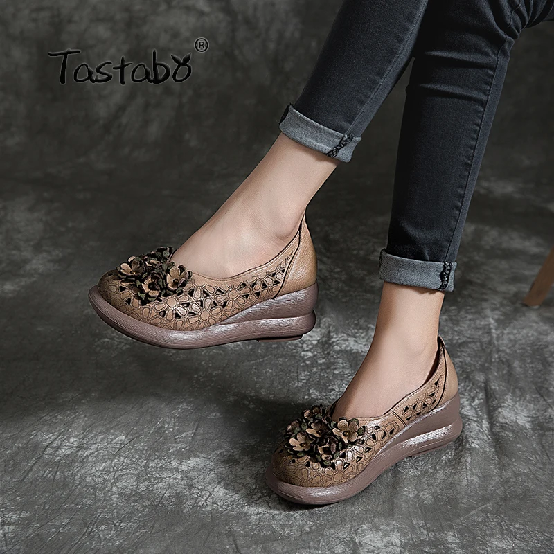 Tastabo 2019 ladies hole shoes Simple casual ladies' daily shoes Comfortable lining Handmade floral upper Shallow mouth shoes
Tastabo 2019 ladies hole shoes Simple casual ladies' daily shoes Comfortable lining Handmade floral upper Shallow mouth shoes