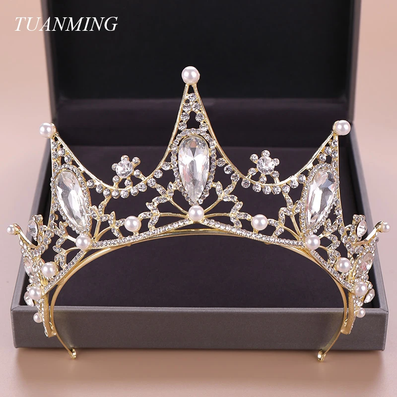 New Arrival Vintage Gold Tiaras And Crowns Women Bridal Hair Accessories Crystal Rhinestone Diadem Luxury Wedding Hair Jewelry
New Arrival Vintage Gold Tiaras And Crowns Women Bridal Hair Accessories Crystal Rhinestone Diadem Luxury Wedding Hair Jewelry
