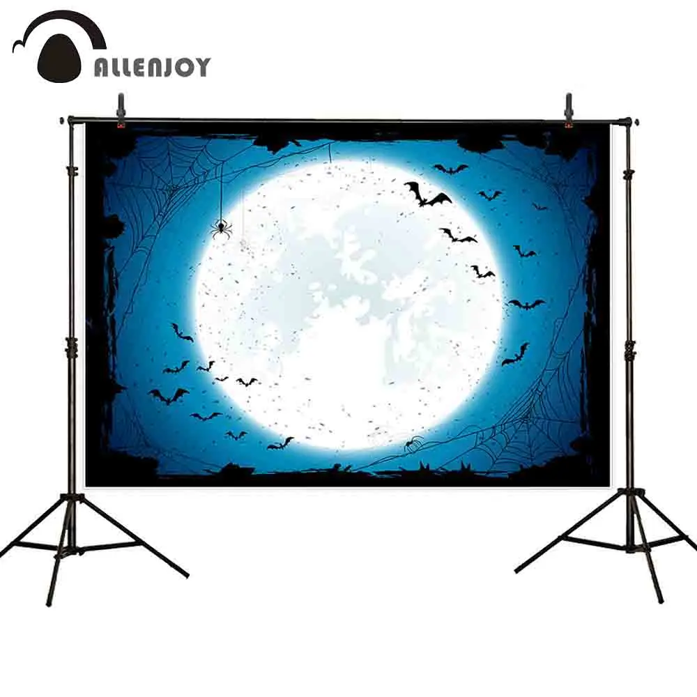 Allenjoy backdrop photocall Halloween night moon bats Spider web night bright blue photographic background for photo photophone
Allenjoy backdrop photocall Halloween night moon bats Spider web night bright blue photographic background for photo photophone