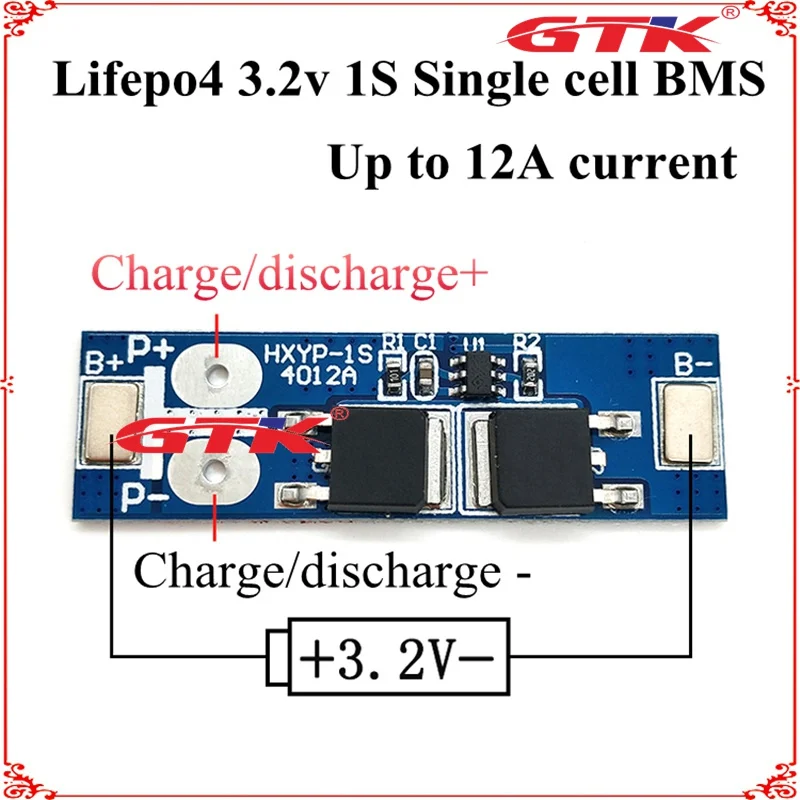 10 шт. 3 2 в Lifepo4 1S BMS 12A 5A 8A 10A защита тока батареи PCB для 18650 26650 6 В литиевый LFP lifepo4 одна