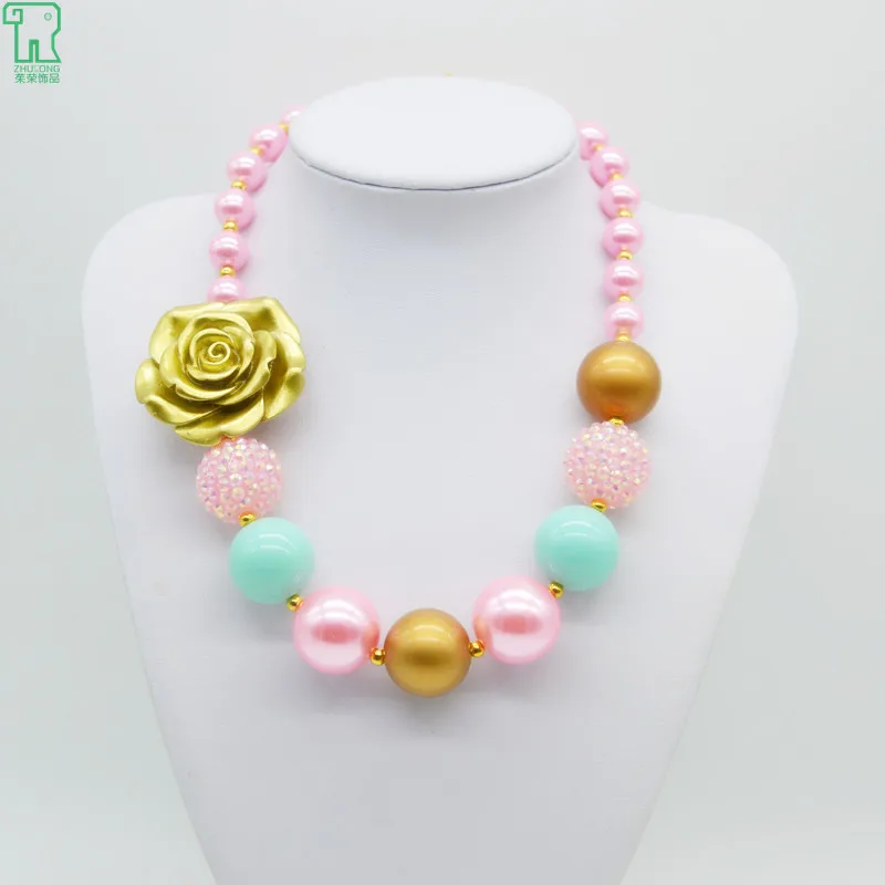 5PCS Kids Chunky Gold Rose Flower Necklace New Bubblegum Pearl Choker Girl Fashion Jewelry Chunky Rose Flower Necklace
5PCS Kids Chunky Gold Rose Flower Necklace New Bubblegum Pearl Choker Girl Fashion Jewelry Chunky Rose Flower Necklace
