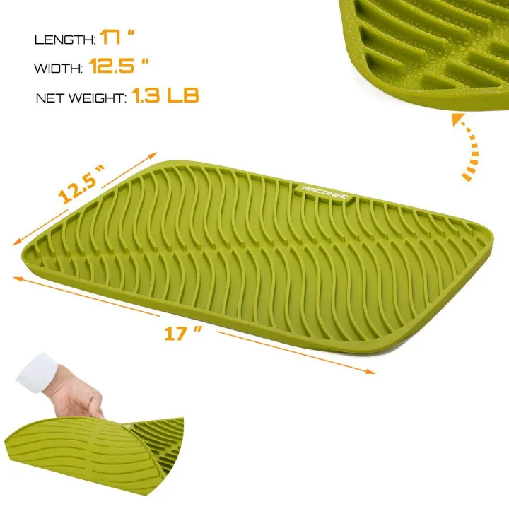 Silicone Drying Mat |Dish Drying Mat For Kitchen, Thick Counter Mat With Deep Grooves, Dry Faster & Easy Letting The Wa
Silicone Drying Mat |Dish Drying Mat For Kitchen, Thick Counter Mat With Deep Grooves, Dry Faster & Easy Letting The Wa