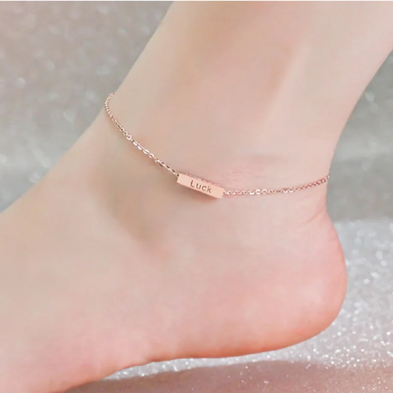 Wholesale 2020 trend Rose Gold Personalized Anklet Engrave Name Word 3D Bar Charm Stamp Initial Anklet Jewellery for women
Wholesale 2020 trend Rose Gold Personalized Anklet Engrave Name Word 3D Bar Charm Stamp Initial Anklet Jewellery for women