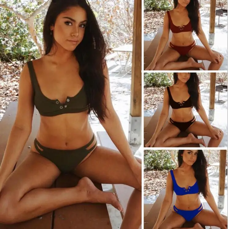 ZMTREE 4 Colors Bandage Bikini Set 2018 New Swimsuit Women Beach Bathing Suit Thong Bottom Swimwear Summer Cropped Top Beachwear
ZMTREE 4 Colors Bandage Bikini Set 2018 New Swimsuit Women Beach Bathing Suit Thong Bottom Swimwear Summer Cropped Top Beachwear