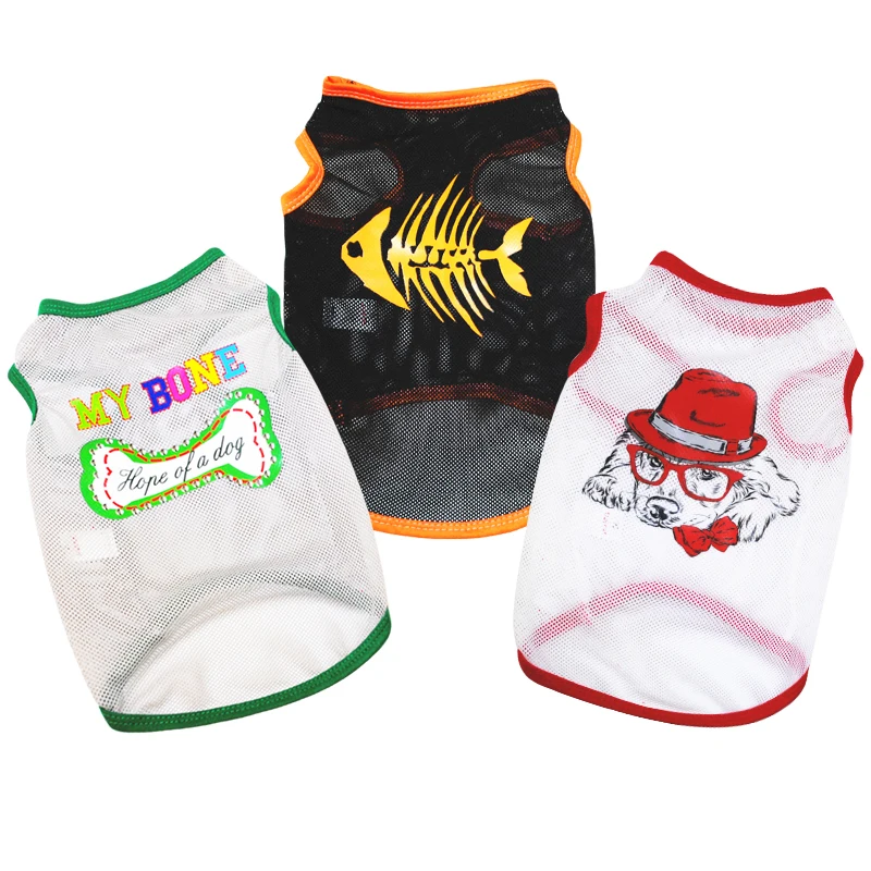 Summer Cool Breathable Pet Dog Clothes Vest Cartoon Fish Bone Pattern Puppy Cat Dogs T-shirt Yorkshire Chihuahua Vest Shirt
Summer Cool Breathable Pet Dog Clothes Vest Cartoon Fish Bone Pattern Puppy Cat Dogs T-shirt Yorkshire Chihuahua Vest Shirt