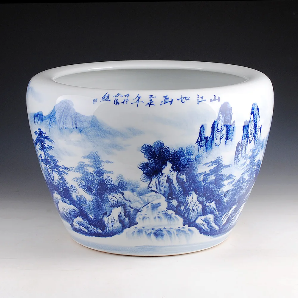 turtle cylinder Home Furnishing living room of Jingdezhen ceramics porcelain ornaments hand-painted landscape painting
turtle cylinder Home Furnishing living room of Jingdezhen ceramics porcelain ornaments hand-painted landscape painting