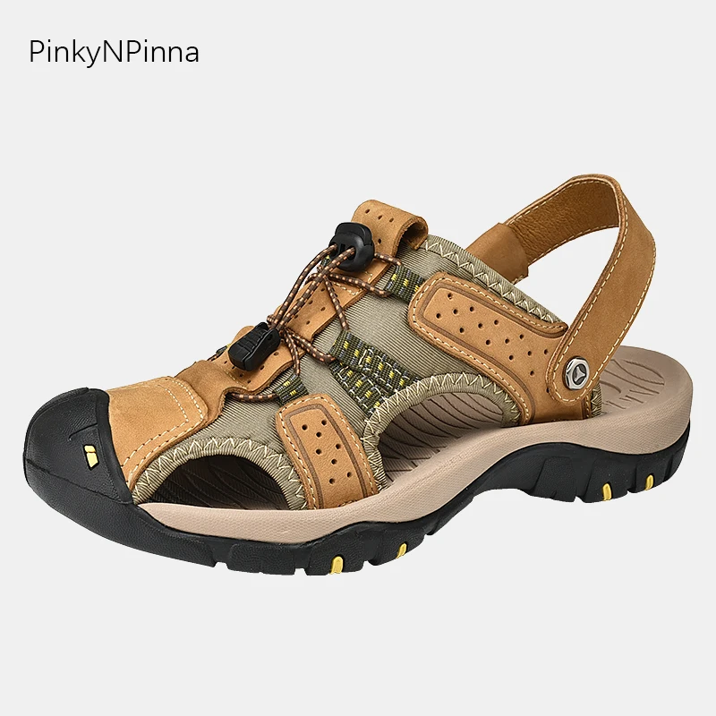 2019 new summer beach sandals male genuine cow leather patchwork slip on closed toe cross tied sewing casual gladiator shoes men
2019 new summer beach sandals male genuine cow leather patchwork slip on closed toe cross tied sewing casual gladiator shoes men