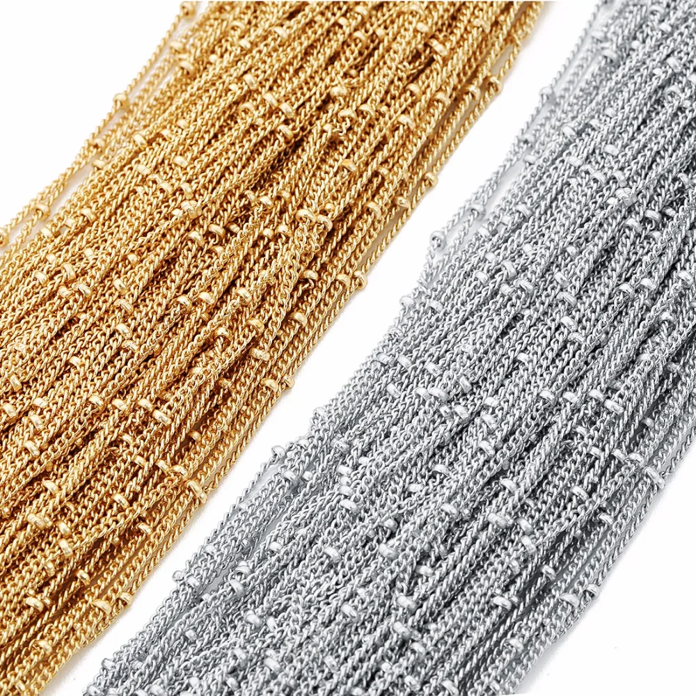 5 Meters Bead Chain Necklace Chains Twisted Chains Satellite Cable Link Chain Bulk For DIY Anklet Necklaces Bracelet Wholesale
5 Meters Bead Chain Necklace Chains Twisted Chains Satellite Cable Link Chain Bulk For DIY Anklet Necklaces Bracelet Wholesale