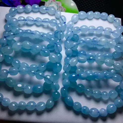Fine jewelry Natural Crystal Bracelet Blue Aquamarine Gemstone 9-10mm AAA free shipping
Fine jewelry Natural Crystal Bracelet Blue Aquamarine Gemstone 9-10mm AAA free shipping